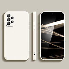 Silikon Hülle Handyhülle Ultra Dünn Flexible Schutzhülle 360 Grad Ganzkörper Tasche S05 für Samsung Galaxy A32 4G Weiß