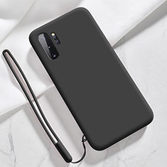 Silikon Hülle Handyhülle Ultra Dünn Flexible Schutzhülle 360 Grad Ganzkörper Tasche S05 für Samsung Galaxy Note 10 Plus 5G Schwarz