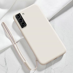 Silikon Hülle Handyhülle Ultra Dünn Flexible Schutzhülle 360 Grad Ganzkörper Tasche S05 für Samsung Galaxy S21 Plus 5G Weiß