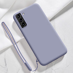 Silikon Hülle Handyhülle Ultra Dünn Flexible Schutzhülle 360 Grad Ganzkörper Tasche S05 für Samsung Galaxy S23 Plus 5G Lavendel Grau