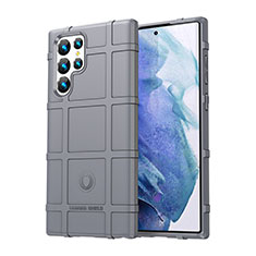 Silikon Hülle Handyhülle Ultra Dünn Flexible Schutzhülle 360 Grad Ganzkörper Tasche S06 für Samsung Galaxy S23 Ultra 5G Grau