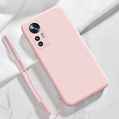 Silikon Hülle Handyhülle Ultra Dünn Flexible Schutzhülle 360 Grad Ganzkörper Tasche S07 für Xiaomi Mi 12 5G Rosa