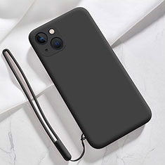 Silikon Hülle Handyhülle Ultra Dünn Flexible Schutzhülle 360 Grad Ganzkörper Tasche S08 für Apple iPhone 13 Schwarz