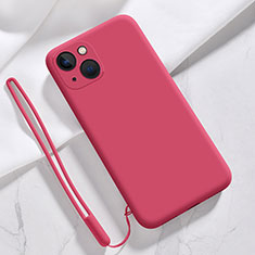 Silikon Hülle Handyhülle Ultra Dünn Flexible Schutzhülle 360 Grad Ganzkörper Tasche S08 für Apple iPhone 15 Plus Pink