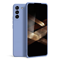 Silikon Hülle Handyhülle Ultra Dünn Flexible Schutzhülle 360 Grad Ganzkörper Tasche S08 für Samsung Galaxy S24 5G Lavendel Grau