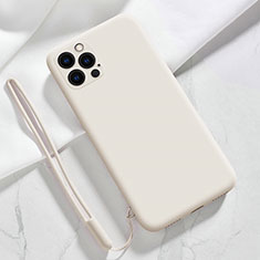 Silikon Hülle Handyhülle Ultra Dünn Flexible Schutzhülle 360 Grad Ganzkörper Tasche S09 für Apple iPhone 13 Pro Max Weiß