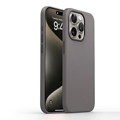 Silikon Hülle Handyhülle Ultra Dünn Flexible Schutzhülle 360 Grad Ganzkörper Tasche YK1 für Apple iPhone 16 Pro Max Dunkelgrau