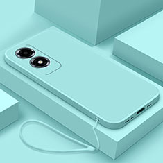 Silikon Hülle Handyhülle Ultra Dünn Flexible Schutzhülle 360 Grad Ganzkörper Tasche YK1 für Oppo A2x 5G Cyan