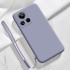 Silikon Hülle Handyhülle Ultra Dünn Flexible Schutzhülle 360 Grad Ganzkörper Tasche YK1 für Realme GT2 Master Explorer Lavendel Grau