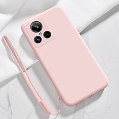 Silikon Hülle Handyhülle Ultra Dünn Flexible Schutzhülle 360 Grad Ganzkörper Tasche YK1 für Realme GT2 Master Explorer Rosa