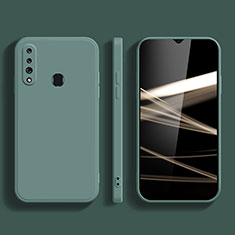 Silikon Hülle Handyhülle Ultra Dünn Flexible Schutzhülle 360 Grad Ganzkörper Tasche YK1 für Samsung Galaxy A20s Nachtgrün