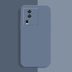 Silikon Hülle Handyhülle Ultra Dünn Flexible Schutzhülle 360 Grad Ganzkörper Tasche YK1 für Vivo iQOO Neo7 5G Lavendel Grau