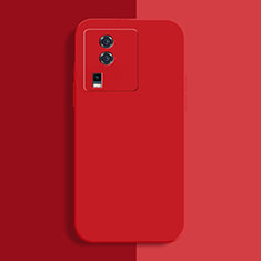 Silikon Hülle Handyhülle Ultra Dünn Flexible Schutzhülle 360 Grad Ganzkörper Tasche YK1 für Vivo iQOO Neo7 5G Rot