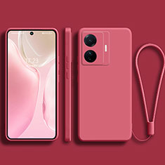 Silikon Hülle Handyhülle Ultra Dünn Flexible Schutzhülle 360 Grad Ganzkörper Tasche YK1 für Vivo iQOO Z6 Pro 5G Pink