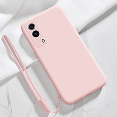 Silikon Hülle Handyhülle Ultra Dünn Flexible Schutzhülle 360 Grad Ganzkörper Tasche YK1 für Vivo T1x 5G Rosa