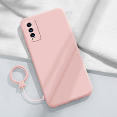 Silikon Hülle Handyhülle Ultra Dünn Flexible Schutzhülle 360 Grad Ganzkörper Tasche YK1 für Vivo Y11s Rosa