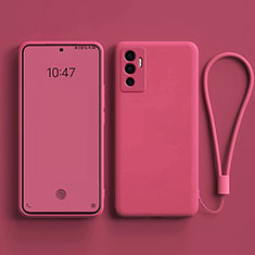 Silikon Hülle Handyhülle Ultra Dünn Flexible Schutzhülle 360 Grad Ganzkörper Tasche YK1 für Vivo Y75 4G Pink