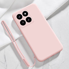 Silikon Hülle Handyhülle Ultra Dünn Flexible Schutzhülle 360 Grad Ganzkörper Tasche YK1 für Xiaomi Mi 14 Pro 5G Rosa