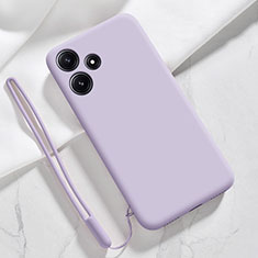 Silikon Hülle Handyhülle Ultra Dünn Flexible Schutzhülle 360 Grad Ganzkörper Tasche YK1 für Xiaomi Poco M6 Pro 5G Helles Lila