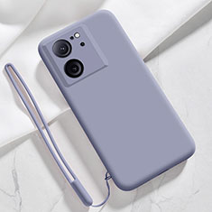 Silikon Hülle Handyhülle Ultra Dünn Flexible Schutzhülle 360 Grad Ganzkörper Tasche YK1 für Xiaomi Redmi K60 Ultra 5G Lavendel Grau