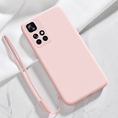 Silikon Hülle Handyhülle Ultra Dünn Flexible Schutzhülle 360 Grad Ganzkörper Tasche YK1 für Xiaomi Redmi Note 11 4G (2021) Rosegold