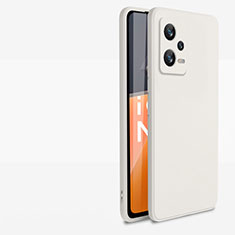Silikon Hülle Handyhülle Ultra Dünn Flexible Schutzhülle 360 Grad Ganzkörper Tasche YK1 für Xiaomi Redmi Note 12 Explorer Weiß