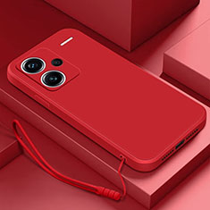 Silikon Hülle Handyhülle Ultra Dünn Flexible Schutzhülle 360 Grad Ganzkörper Tasche YK1 für Xiaomi Redmi Note 13 Pro+ Plus 5G Rot