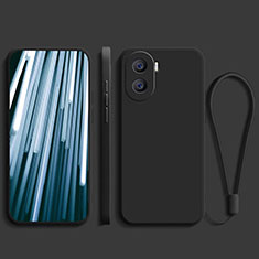 Silikon Hülle Handyhülle Ultra Dünn Flexible Schutzhülle 360 Grad Ganzkörper Tasche YK2 für Huawei Honor X40i 5G Schwarz