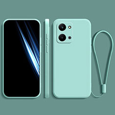 Silikon Hülle Handyhülle Ultra Dünn Flexible Schutzhülle 360 Grad Ganzkörper Tasche YK2 für Huawei Honor X7a Cyan