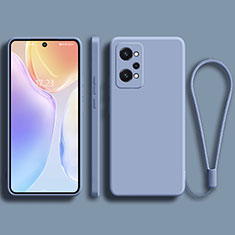 Silikon Hülle Handyhülle Ultra Dünn Flexible Schutzhülle 360 Grad Ganzkörper Tasche YK2 für Realme Q5 Pro 5G Lavendel Grau