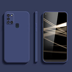 Silikon Hülle Handyhülle Ultra Dünn Flexible Schutzhülle 360 Grad Ganzkörper Tasche YK2 für Samsung Galaxy A21s Blau