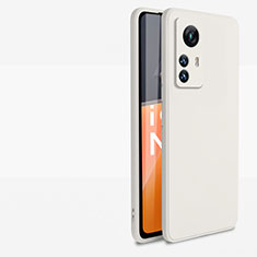 Silikon Hülle Handyhülle Ultra Dünn Flexible Schutzhülle 360 Grad Ganzkörper Tasche YK2 für Xiaomi Mi 12T Pro 5G Weiß
