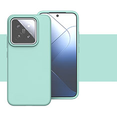 Silikon Hülle Handyhülle Ultra Dünn Flexible Schutzhülle 360 Grad Ganzkörper Tasche YK2 für Xiaomi Mi 14 Pro 5G Cyan