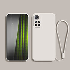 Silikon Hülle Handyhülle Ultra Dünn Flexible Schutzhülle 360 Grad Ganzkörper Tasche YK2 für Xiaomi Poco M4 Pro 5G Weiß