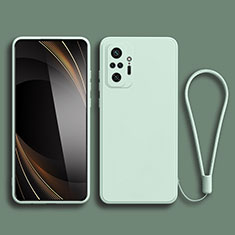 Silikon Hülle Handyhülle Ultra Dünn Flexible Schutzhülle 360 Grad Ganzkörper Tasche YK2 für Xiaomi Redmi Note 10 4G Minzgrün