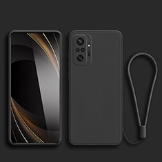 Silikon Hülle Handyhülle Ultra Dünn Flexible Schutzhülle 360 Grad Ganzkörper Tasche YK2 für Xiaomi Redmi Note 10 4G Schwarz