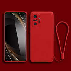 Silikon Hülle Handyhülle Ultra Dünn Flexible Schutzhülle 360 Grad Ganzkörper Tasche YK2 für Xiaomi Redmi Note 10S 4G Rot