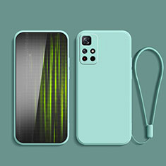 Silikon Hülle Handyhülle Ultra Dünn Flexible Schutzhülle 360 Grad Ganzkörper Tasche YK2 für Xiaomi Redmi Note 11 5G Cyan