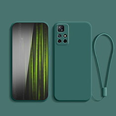 Silikon Hülle Handyhülle Ultra Dünn Flexible Schutzhülle 360 Grad Ganzkörper Tasche YK2 für Xiaomi Redmi Note 11 5G Nachtgrün