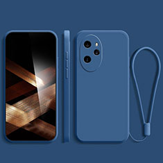Silikon Hülle Handyhülle Ultra Dünn Flexible Schutzhülle 360 Grad Ganzkörper Tasche YK3 für Huawei Honor 100 Pro 5G Blau