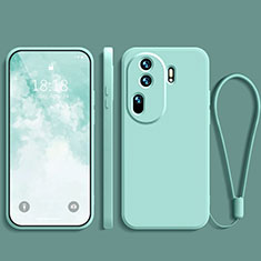 Silikon Hülle Handyhülle Ultra Dünn Flexible Schutzhülle 360 Grad Ganzkörper Tasche YK3 für Oppo Reno11 Pro 5G Cyan