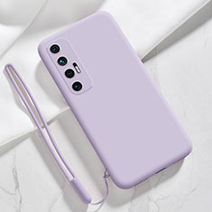 Silikon Hülle Handyhülle Ultra Dünn Flexible Schutzhülle 360 Grad Ganzkörper Tasche YK3 für Xiaomi Mi 10S 5G Helles Lila