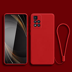 Silikon Hülle Handyhülle Ultra Dünn Flexible Schutzhülle 360 Grad Ganzkörper Tasche YK3 für Xiaomi Mi 11i 5G (2022) Rot