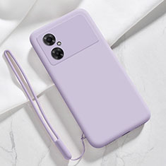 Silikon Hülle Handyhülle Ultra Dünn Flexible Schutzhülle 360 Grad Ganzkörper Tasche YK3 für Xiaomi Poco M4 5G Violett