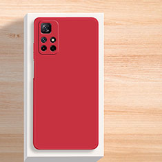 Silikon Hülle Handyhülle Ultra Dünn Flexible Schutzhülle 360 Grad Ganzkörper Tasche YK3 für Xiaomi Redmi Note 11 5G Rot