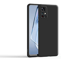 Silikon Hülle Handyhülle Ultra Dünn Flexible Schutzhülle 360 Grad Ganzkörper Tasche YK3 für Xiaomi Redmi Note 11S 4G Schwarz