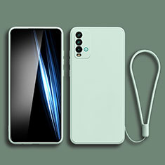 Silikon Hülle Handyhülle Ultra Dünn Flexible Schutzhülle 360 Grad Ganzkörper Tasche YK3 für Xiaomi Redmi Note 9 4G Minzgrün