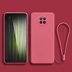 Silikon Hülle Handyhülle Ultra Dünn Flexible Schutzhülle 360 Grad Ganzkörper Tasche YK3 für Xiaomi Redmi Note 9 5G Pink