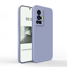 Silikon Hülle Handyhülle Ultra Dünn Flexible Schutzhülle 360 Grad Ganzkörper Tasche YK4 für Vivo X70 Pro 5G Lavendel Grau