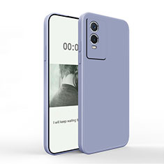 Silikon Hülle Handyhülle Ultra Dünn Flexible Schutzhülle 360 Grad Ganzkörper Tasche YK4 für Vivo Y76s 5G Lavendel Grau
